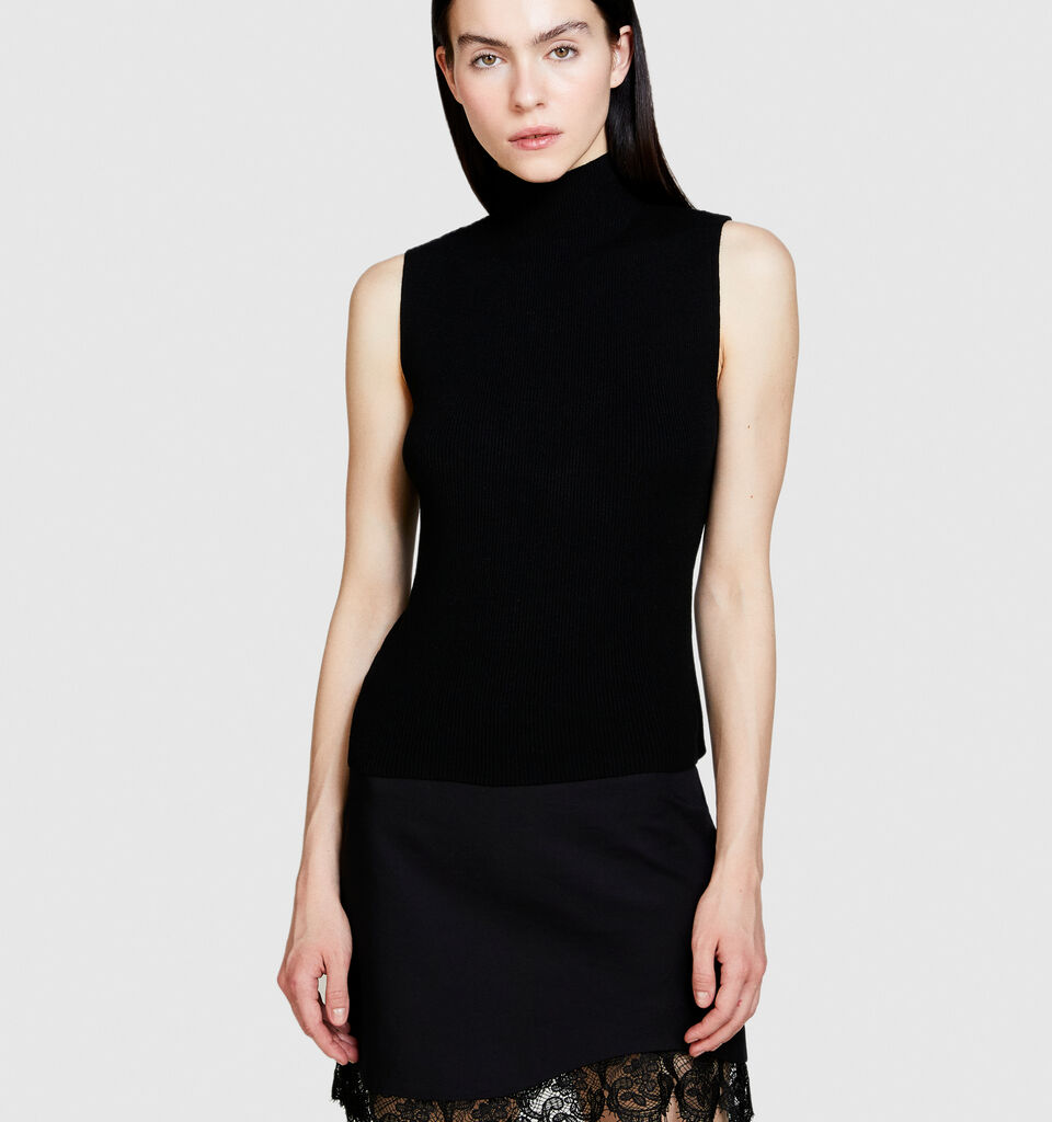 Knit top - women's tops - Black | Sisley image number 4